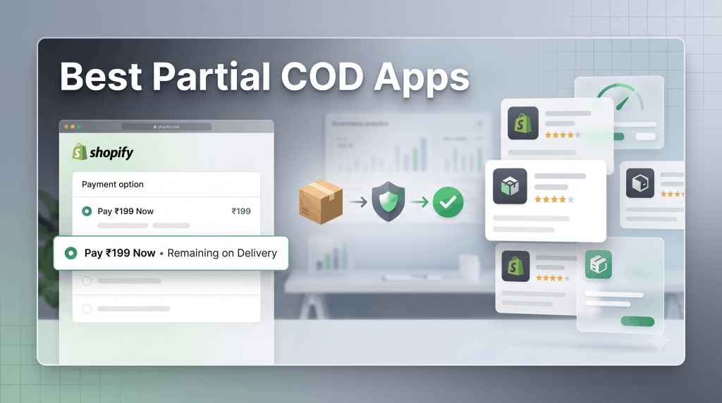 Dashboard showing reduced RTO metrics after using the best partial COD apps for Shopify.